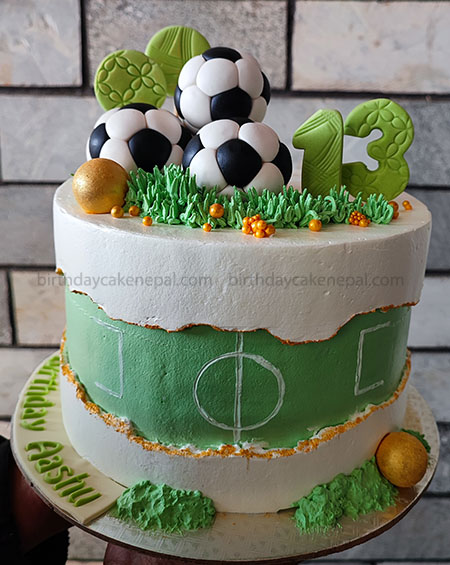 Football Theme Birthday Cake - Customized Cakes in Lahore